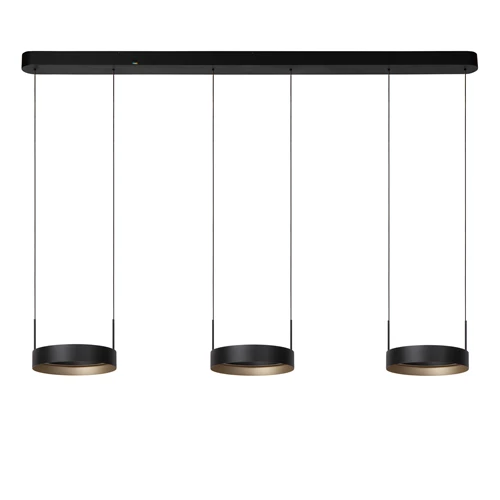 Lucide RADIANT - Pendelleuchten - LED Dim. - CCT - 3x18,6W 2200K/3000K - Schwarz - Vibes - ausgeschaltet